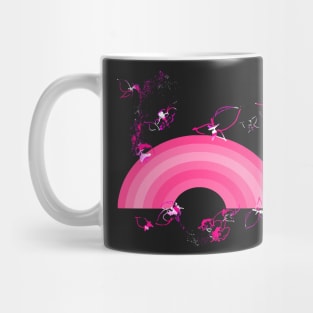 Pink Rainbow Surrounded by Pink Firework Mug